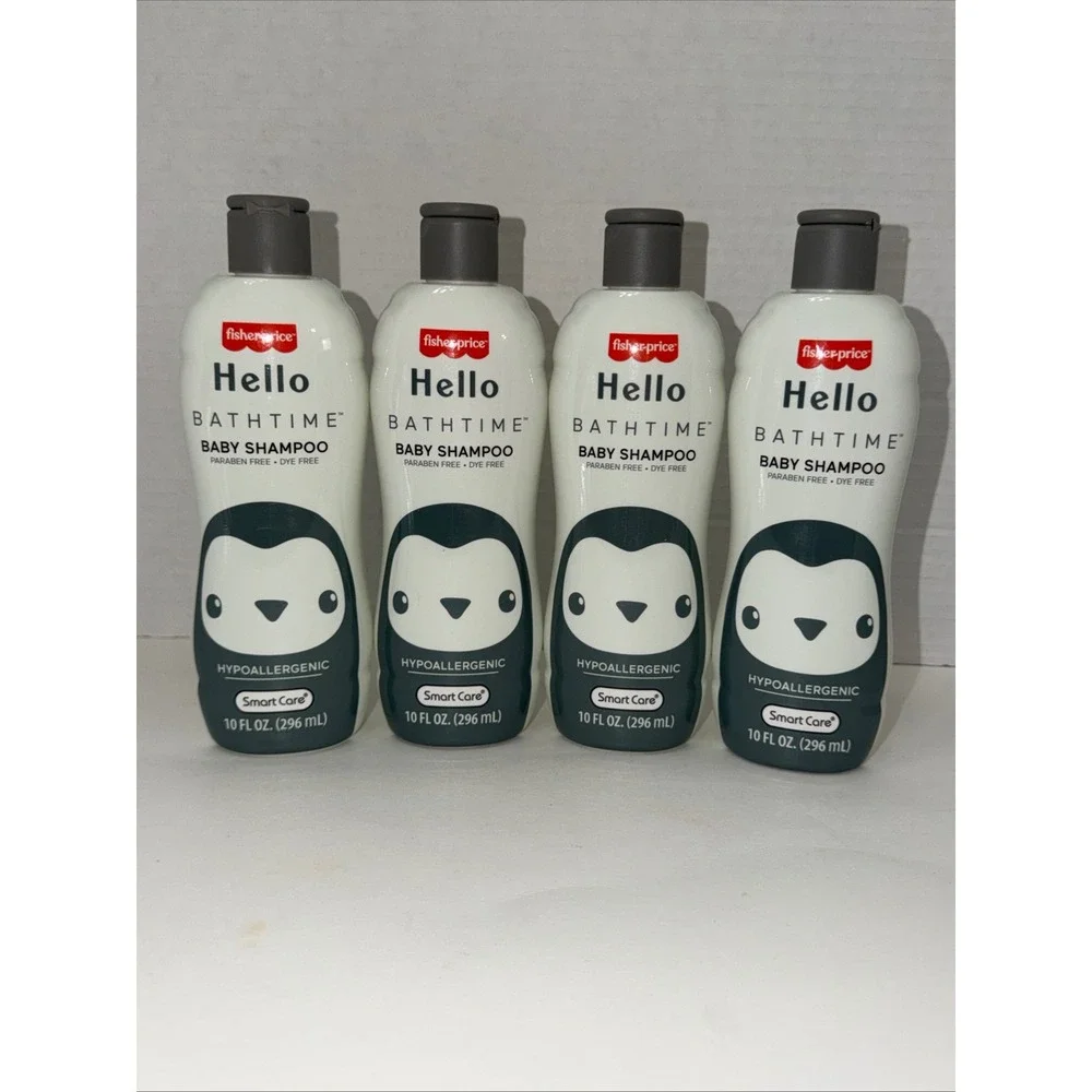 Fisher-Price Hello Bathtime Baby Shampoo Hypoallergenic 10oz 4 Pack Penguin Lot